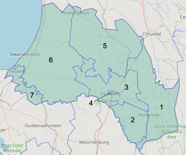 Bergrivier Ward Map