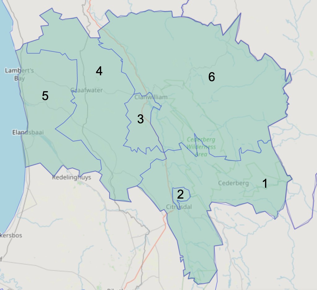Cederberg Ward Map